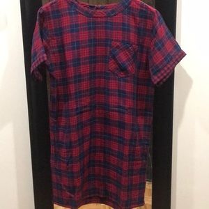 Madewell Plaid Shift Mini Dress